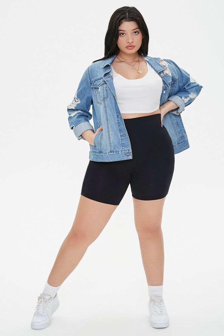 forever 21 plus size biker shorts