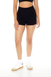 BLACK Seamless Biker Shorts, image 5