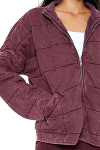 WINE Quilted Zip-Up Jacket, image 6