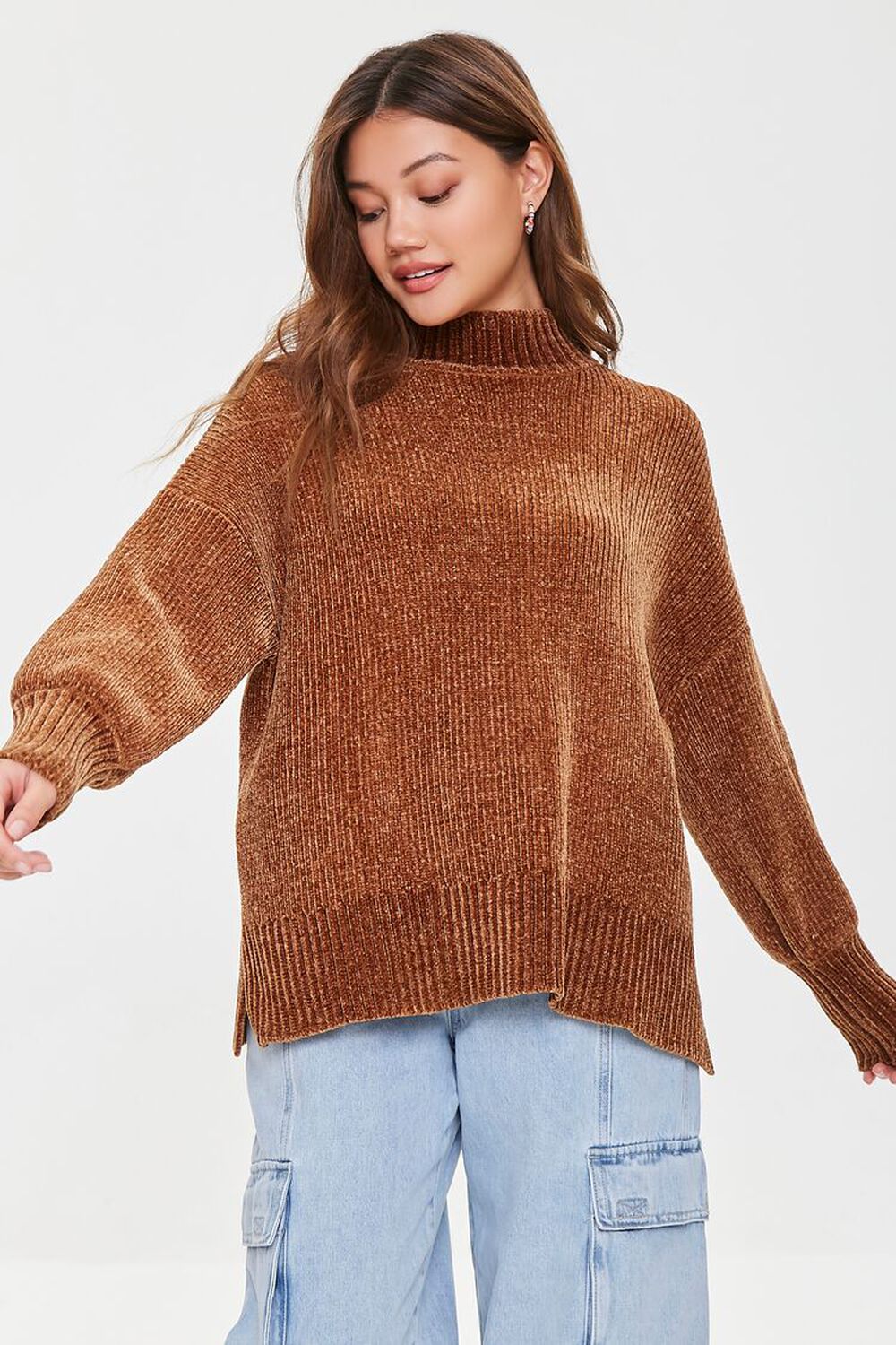 Ribbed Mock Neck Sweater 1772