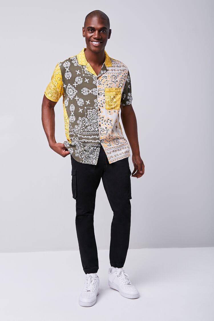 Classic Fit Bandana Print Shirt