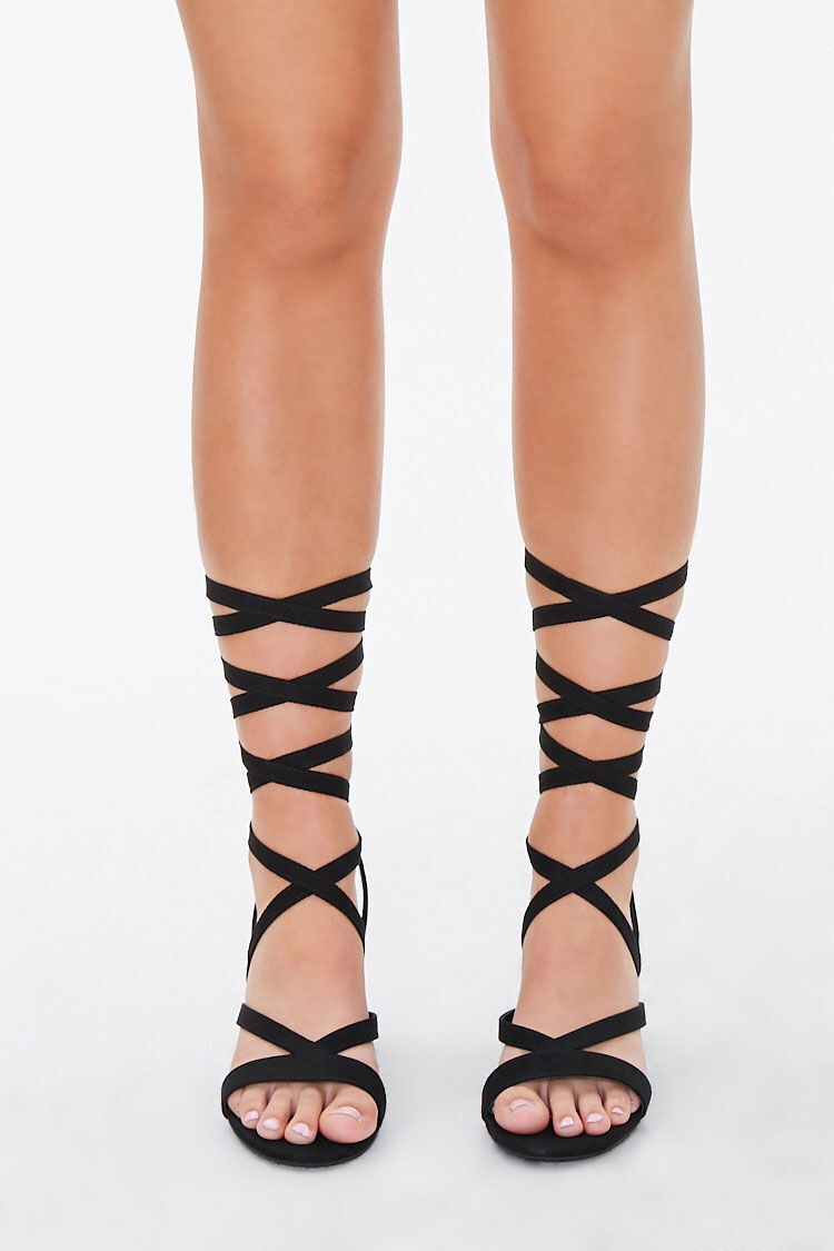 heels that wrap around leg