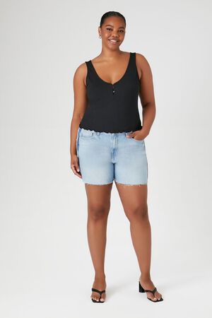 Plus Size Lettuce-Edge Tank Top