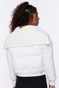 WHITE Varsity-Letter Puffer Jacket, image 3