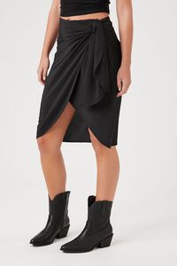 Wrap Tulip-Hem Tie Skirt, image 3