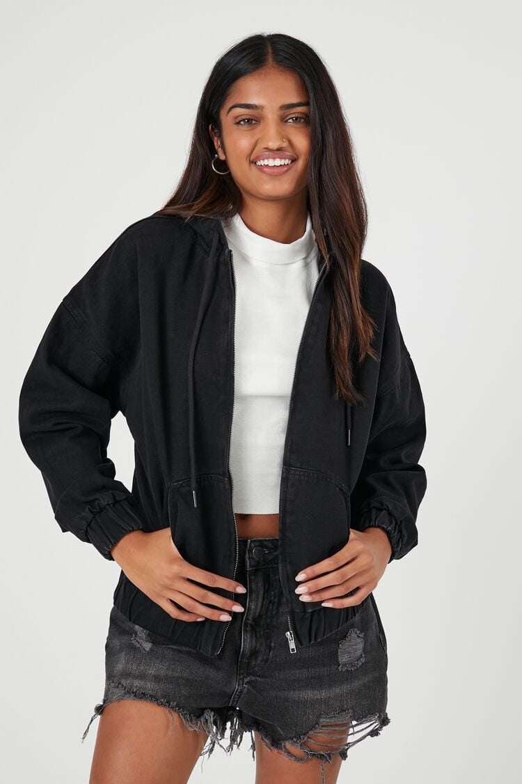Chic New Jackets Women Hooded Denim Jacket Vintage Long Sleeve Jeans Loose  Streetwear Crop Tops Spring Autumn Coats Pockets - AliExpress