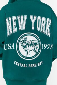 GREEN/MULTI New York Graphic Zip-Up Hoodie, image 6