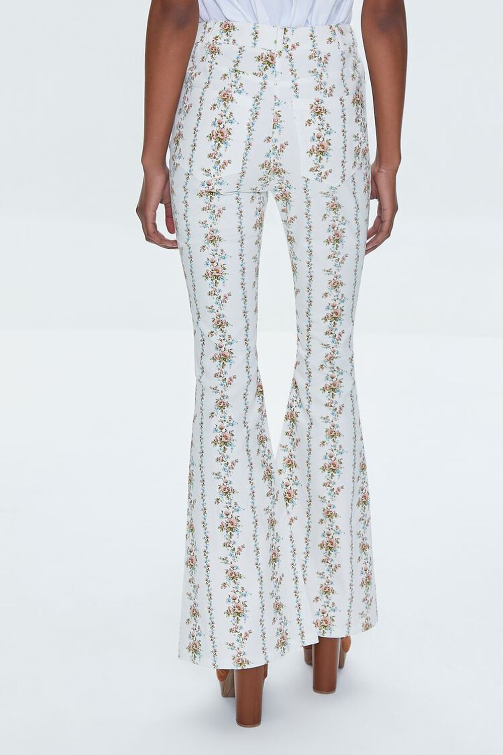 Floral Print High-Rise Flare Pants