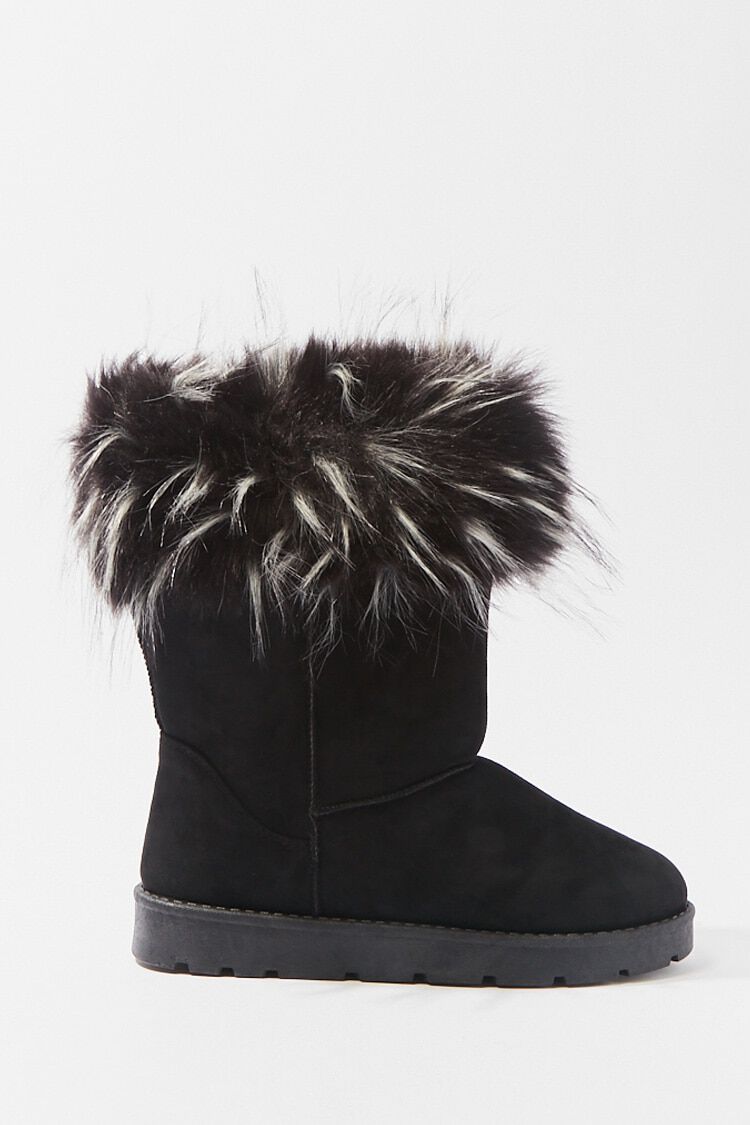 faux fur ankle booties