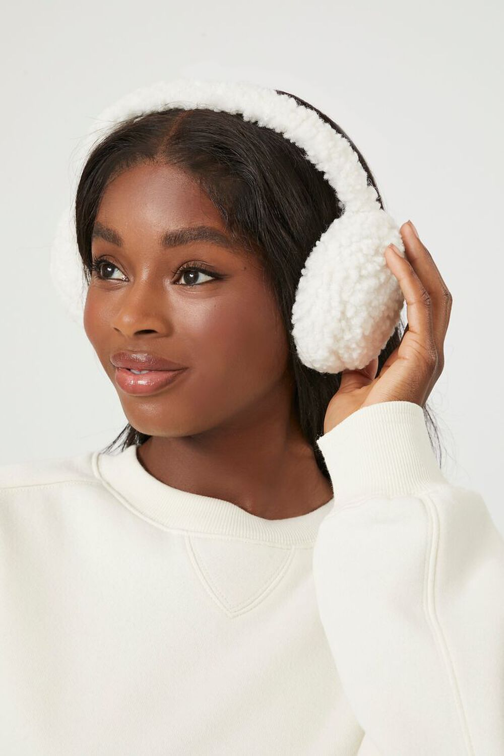 Faux Shearling Ear Muffs, image 2