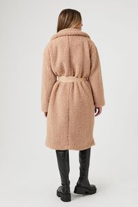 TAN Faux Shearling Teddy Coat, image 3