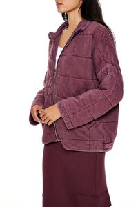 WINE Quilted Zip-Up Jacket, image 4