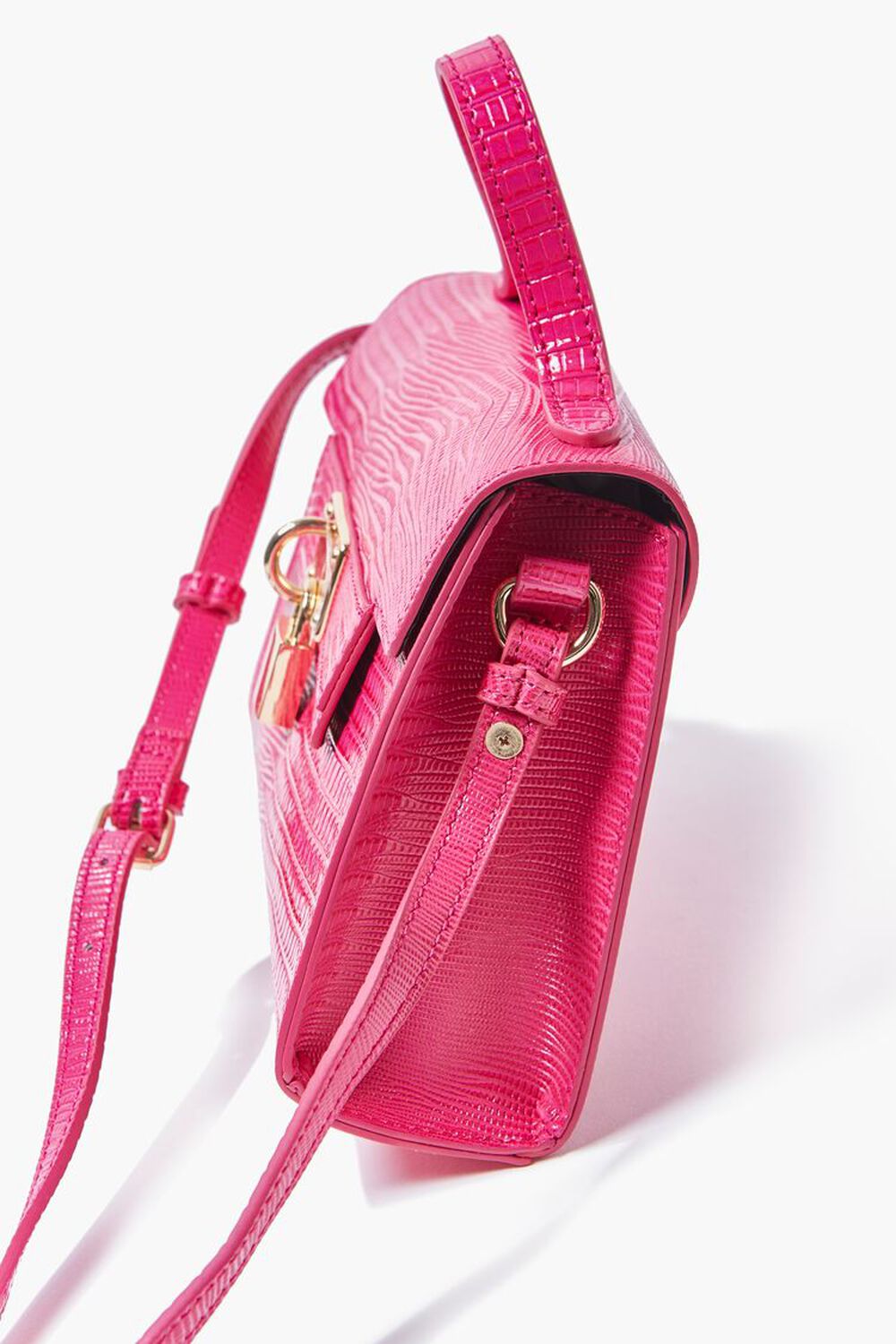 Pink Croc Leather With Crystal Cross - Forever Treasures Boutique