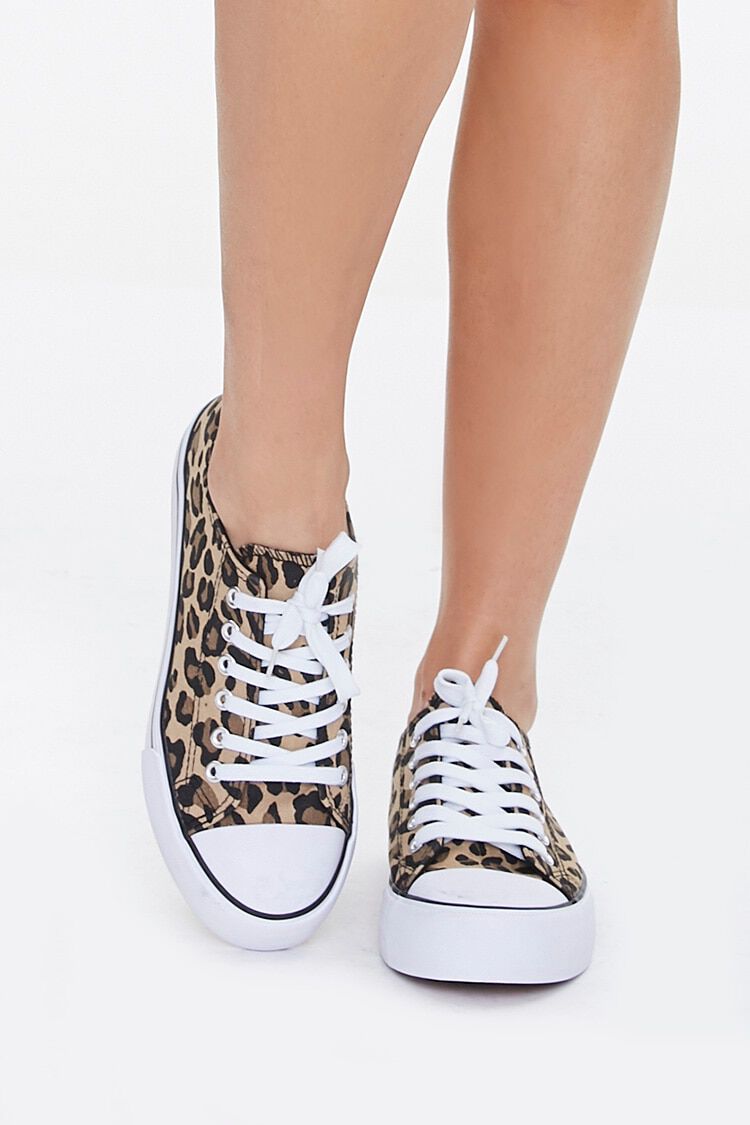 leopard canvas sneakers