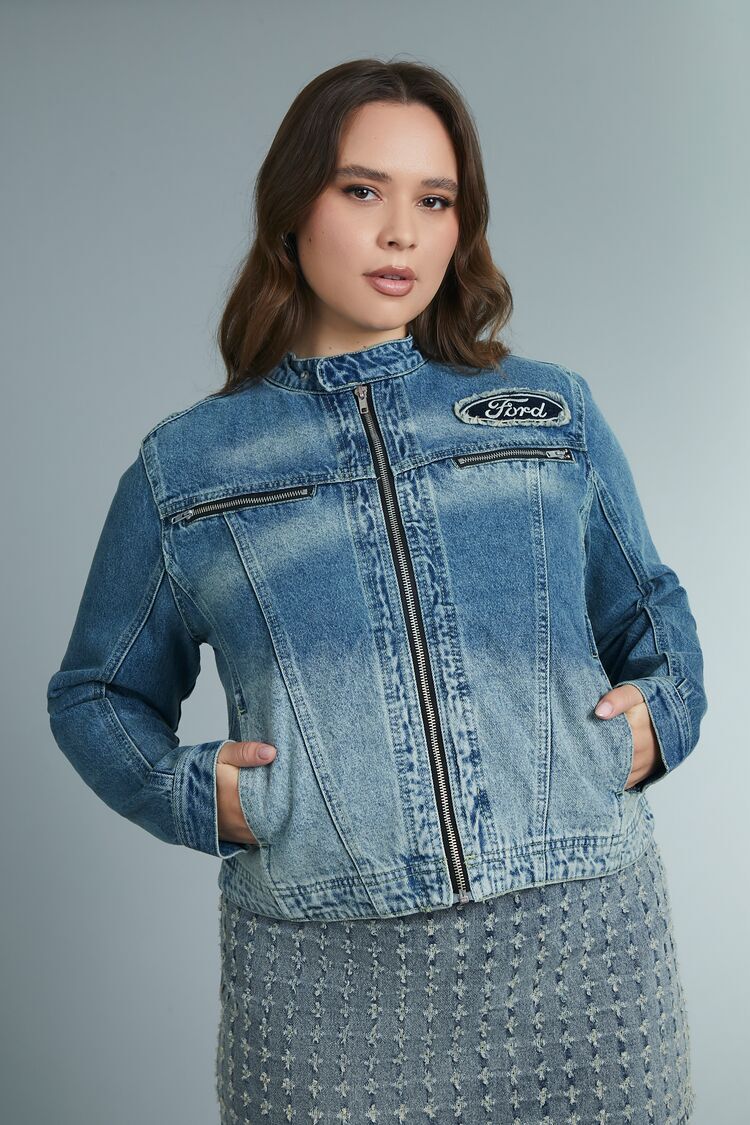 Plus Size Denim Jackets for Women Classic Washed Front Jean Jacket Black 5X  - Walmart.ca