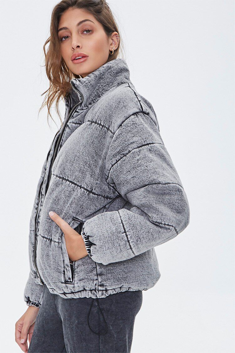 Denim Puffer Jacket