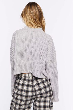 Checked Cropped Sweater