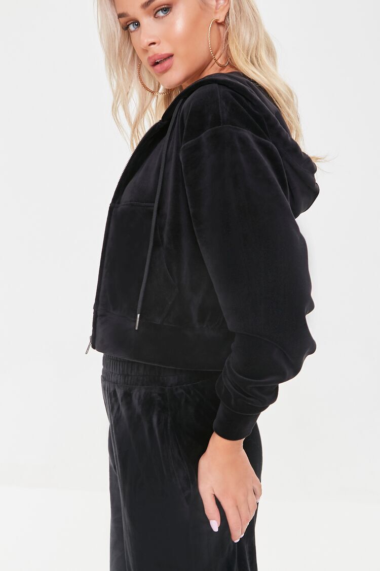 Velour Zip-Up Hoodie