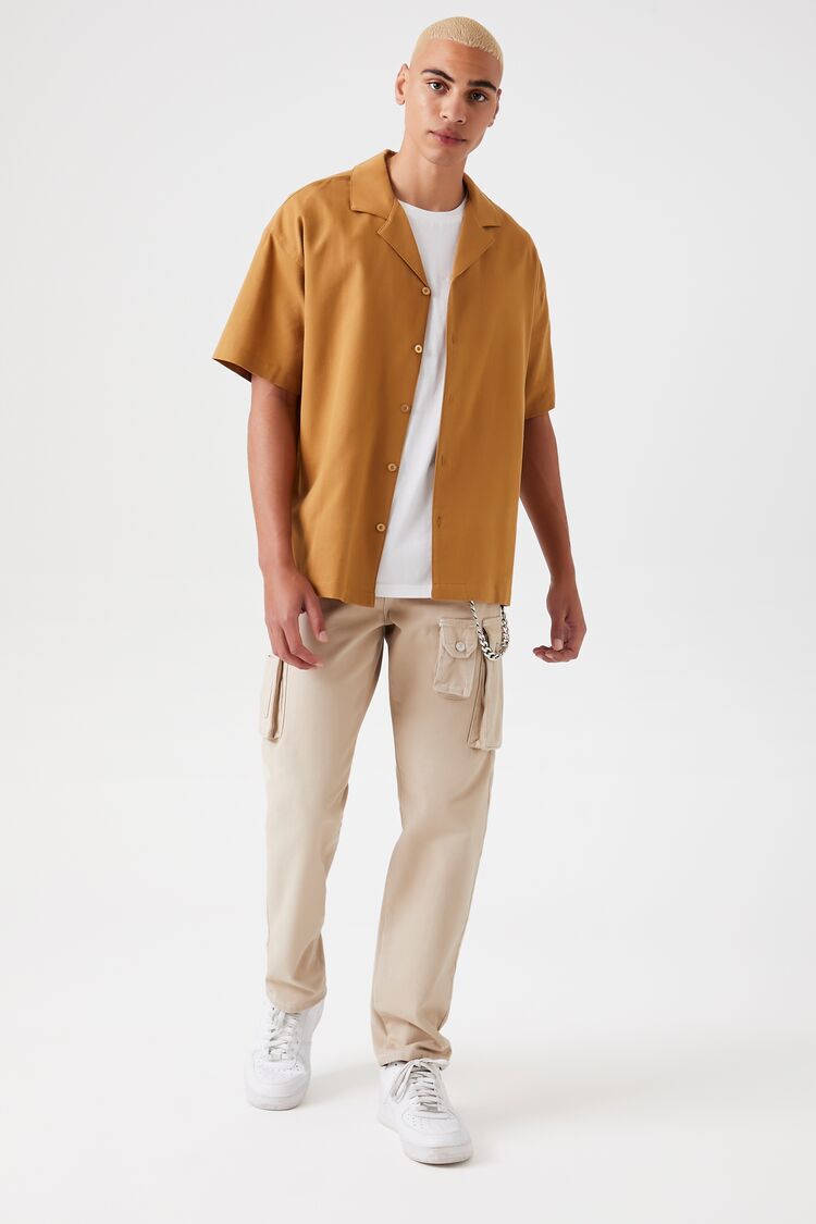 Cuban Collar Linen-Blend Shirt