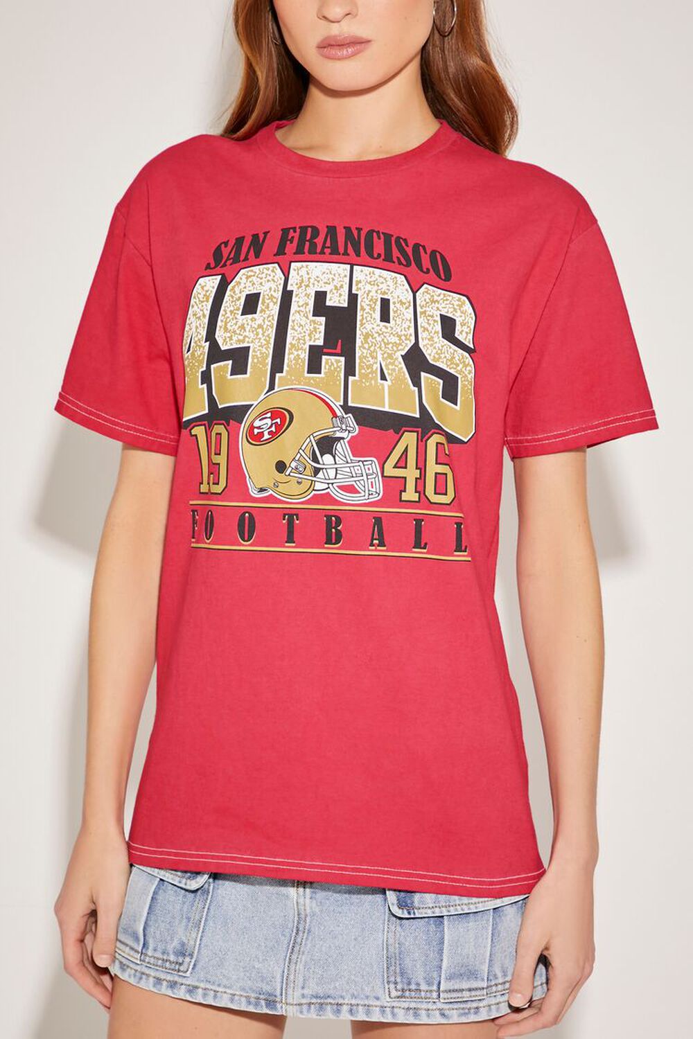 San Francisco 49ers Fashion Colour Logo T-Shirt - Womens