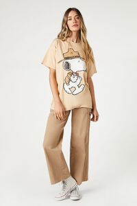 TAUPE/MULTI Oversized Snoopy Graphic Tee, image 4