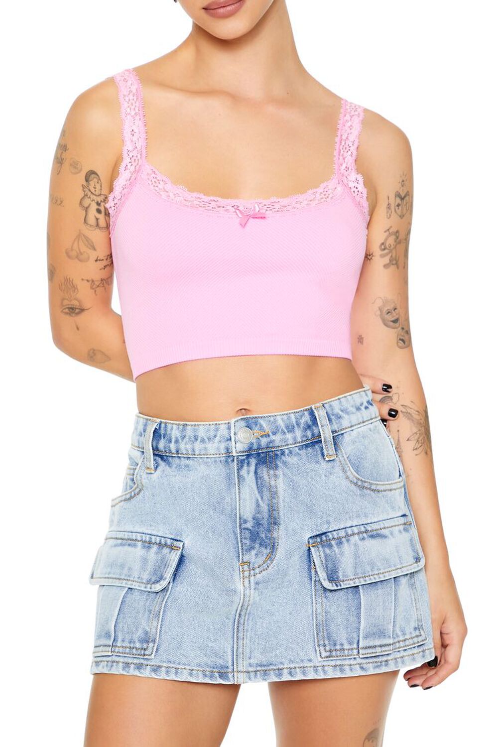 Cropped Cami - Bubblegum Pink