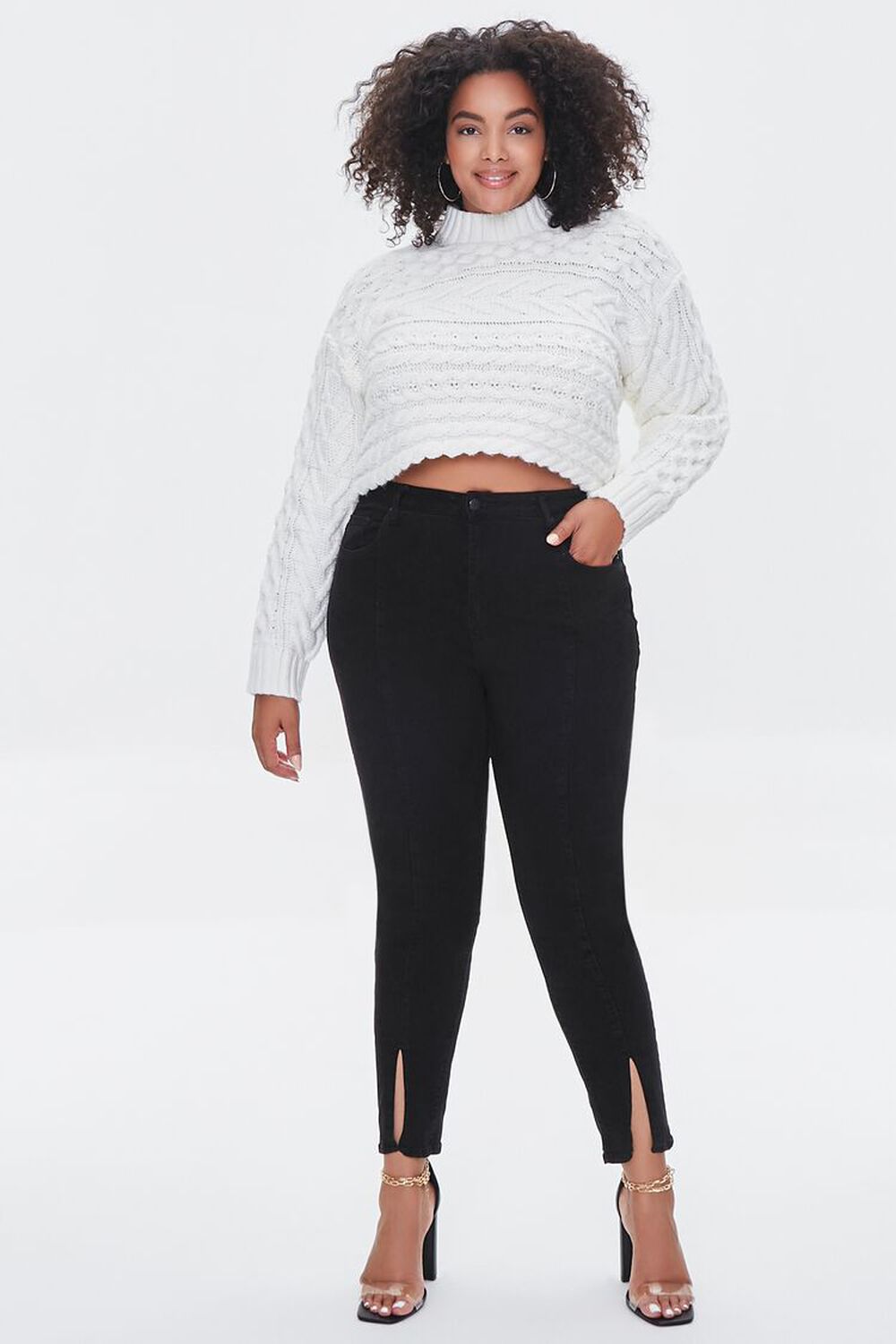 Plus Size Cable Knit Sweater