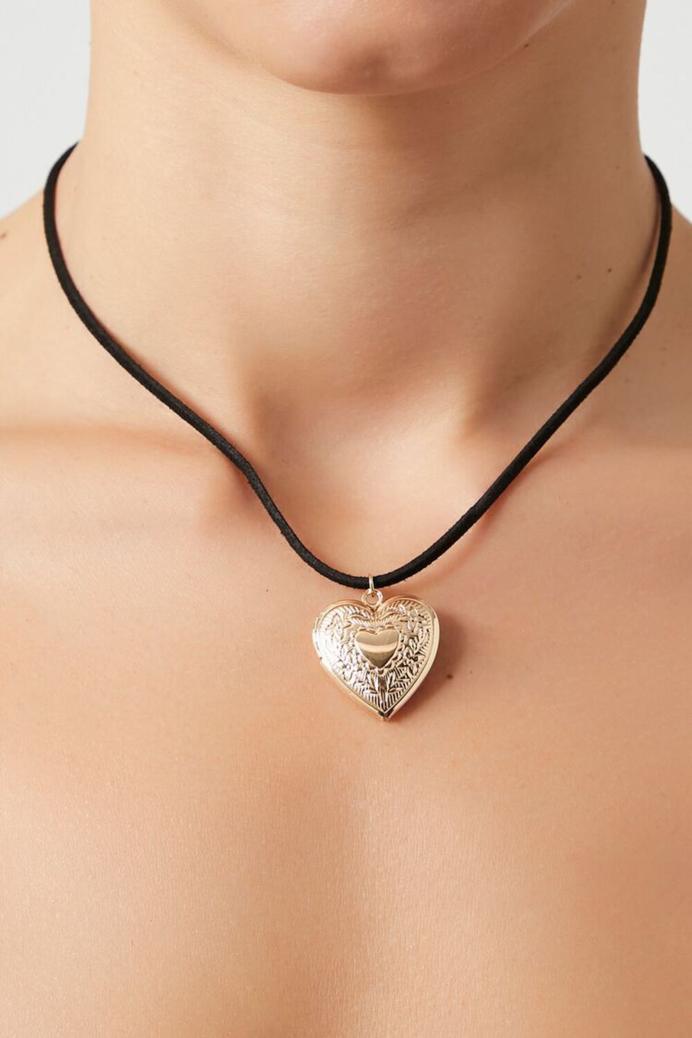 Rose Gold Heart Locket Pendant Necklace