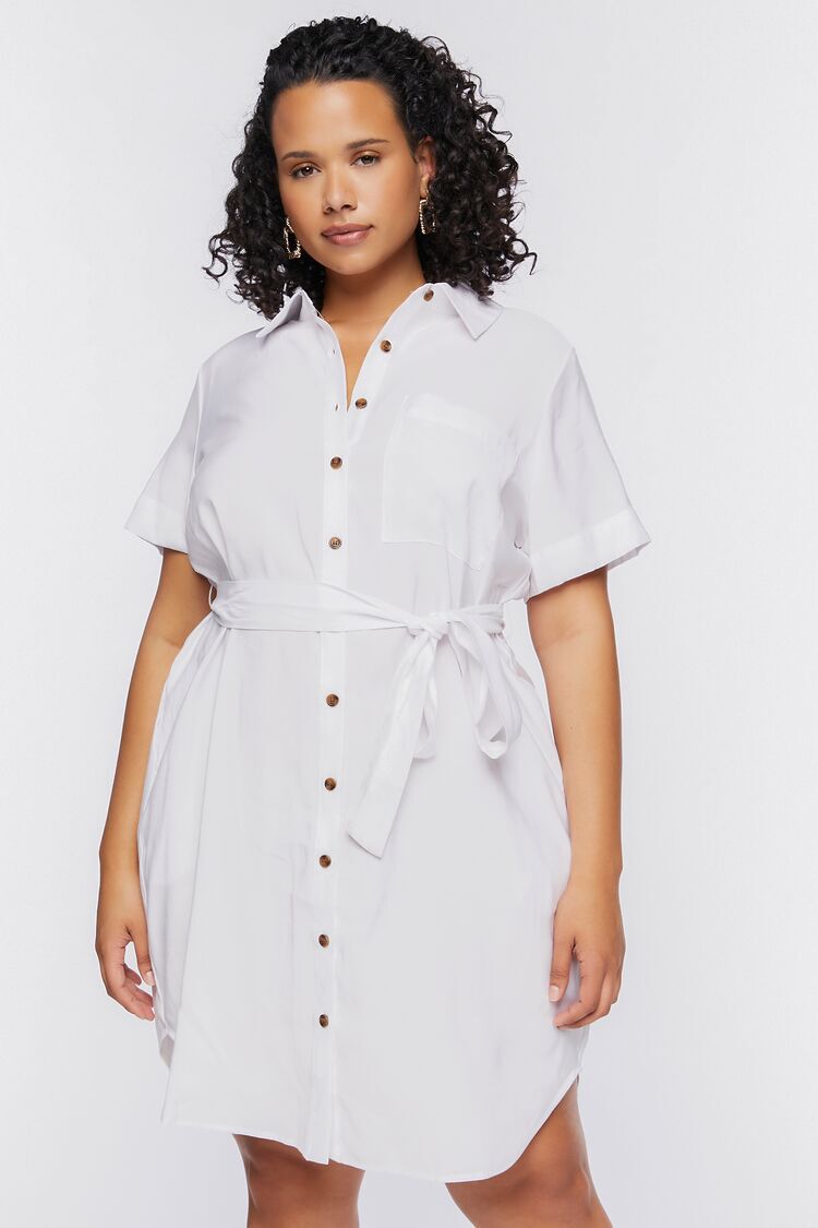 plus size poplin dress