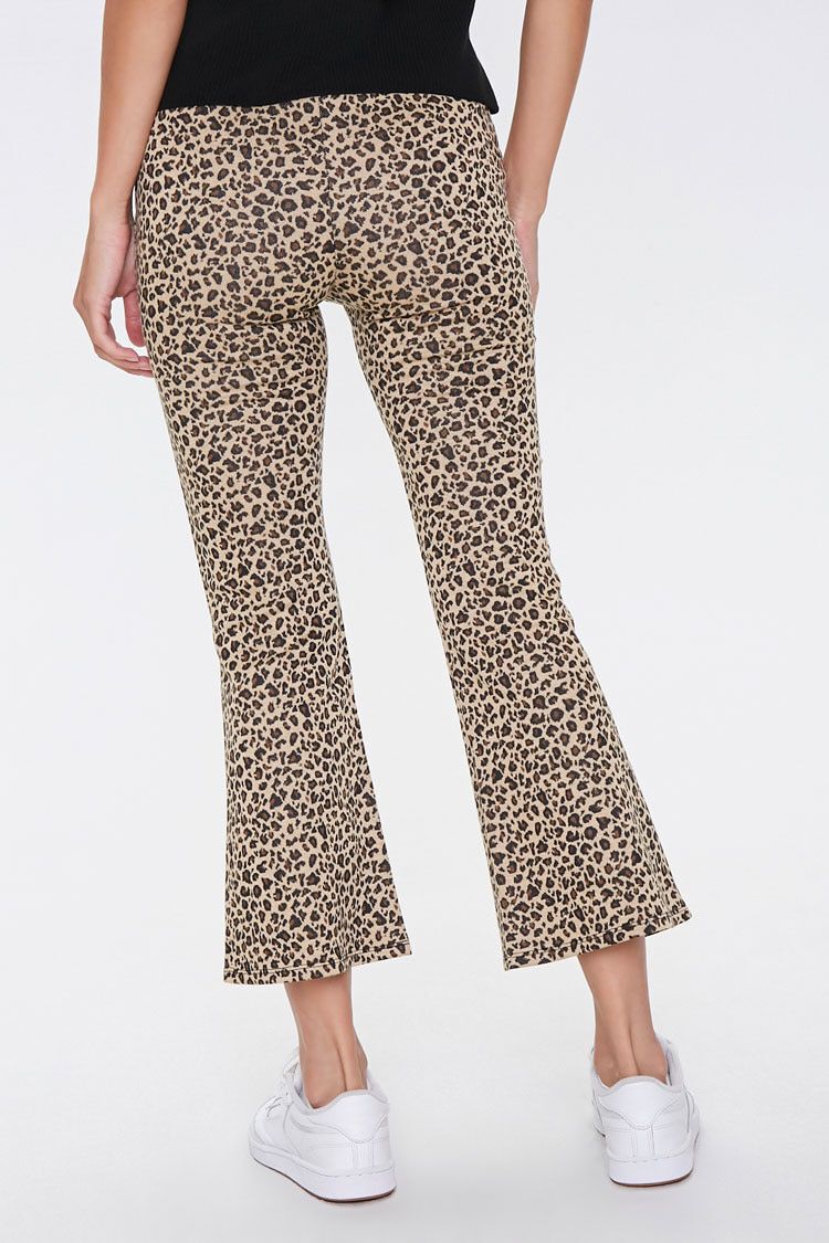 leopard print flare leggings