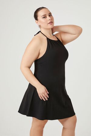 Plus Size Shelf-Bra Mini Dress