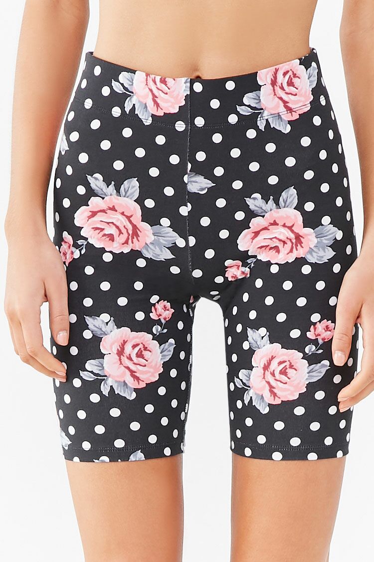 polka dot biker shorts