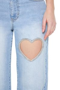 LIGHT DENIM Heart Cutout Straight-Leg Jeans, image 6