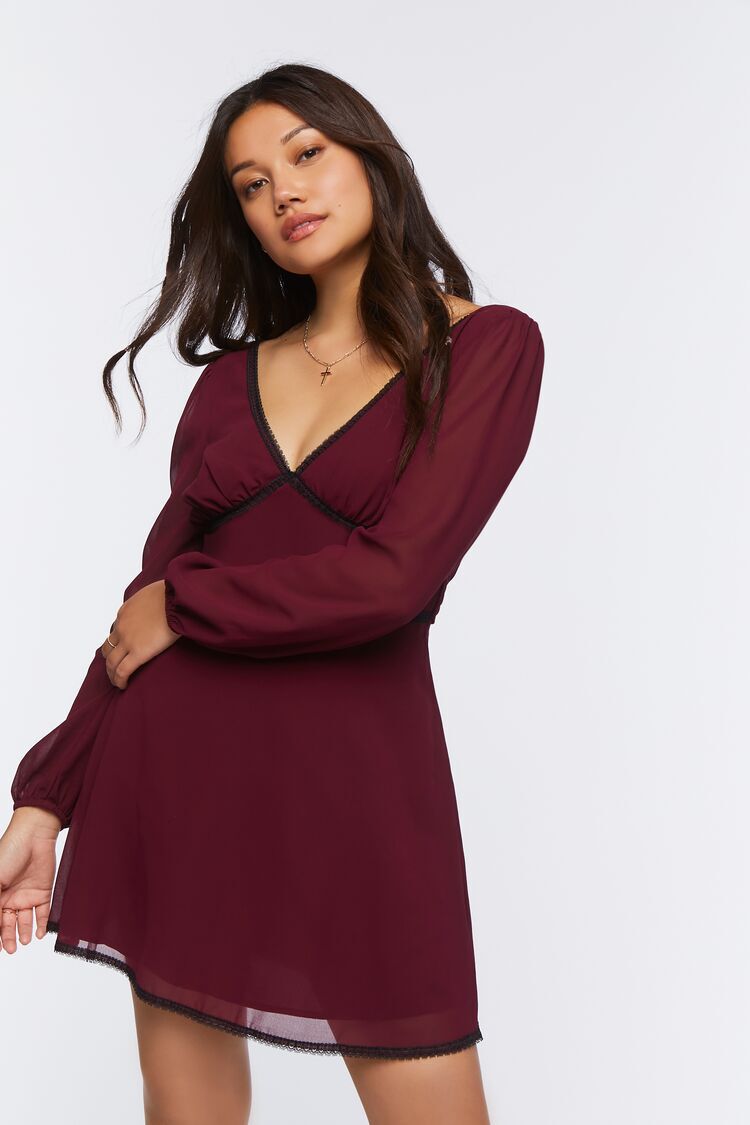 forever 21 burgundy dress