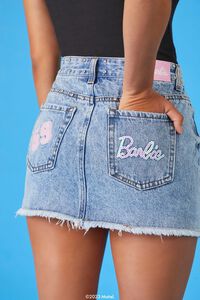 LIGHT DENIM Barbie Graphic Denim Mini Skirt, image 7