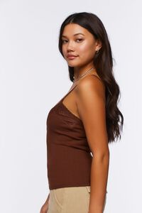 Ribbed Lace-Trim Cami