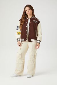 BROWN/MULTI New York Varsity Letterman Jacket, image 4