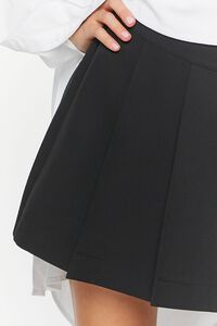 BLACK Pleated High-Rise Mini Skirt, image 6