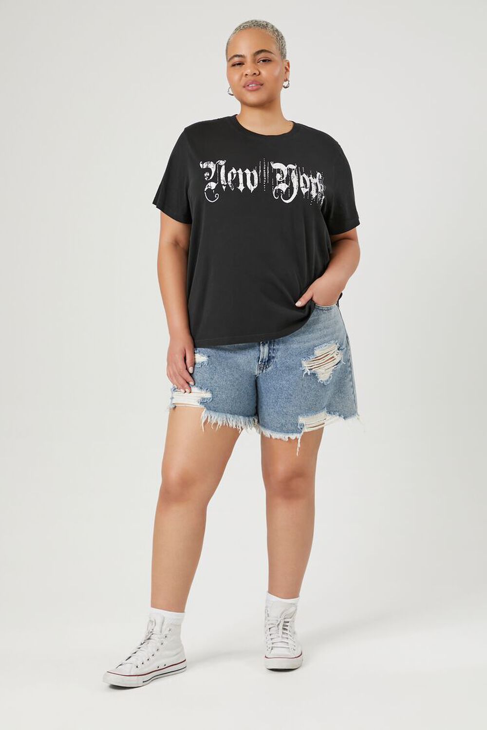 Plus 'New York' Oversized T-Shirt