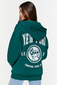 GREEN/MULTI New York Graphic Zip-Up Hoodie, image 3