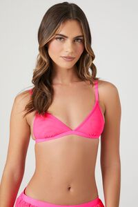 Forever 21 Women's Cutout Triangle Bralette in Rust Small