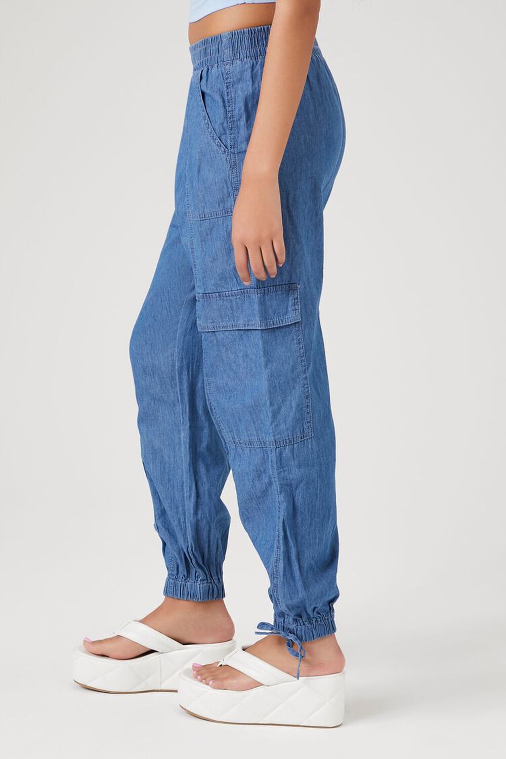 DARK DENIM Denim Cargo Joggers, image 3