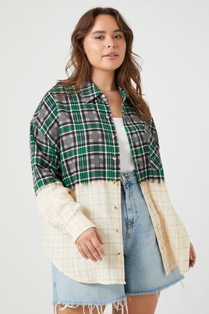 Forever 21 Plus Size Checkered Baseball Jersey