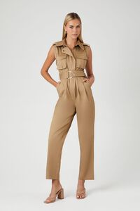 Belted Cargo Jumpsuit, image 1