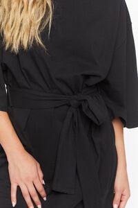 BLACK Tie-Waist Mini T-Shirt Dress, image 5