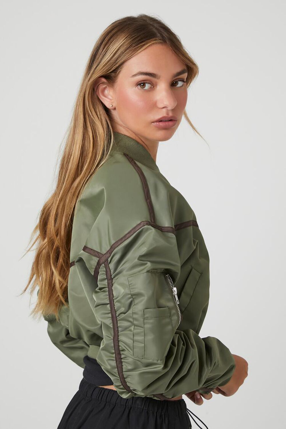 Scoop Women's Cropped Bomber Jacket
