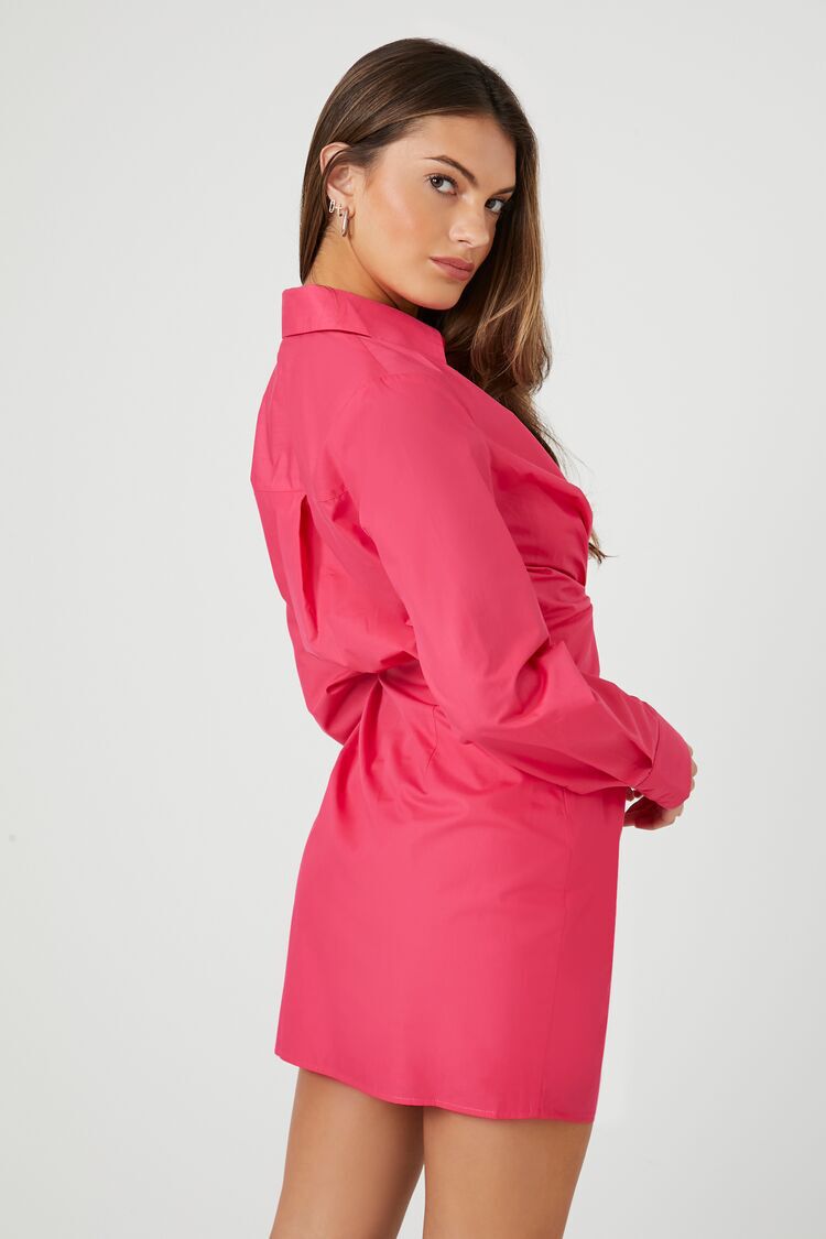 Poplin Tulip-Hem Mini Dress