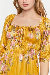 YELLOW/MULTI Chiffon Floral Print Midi Dress, image 5