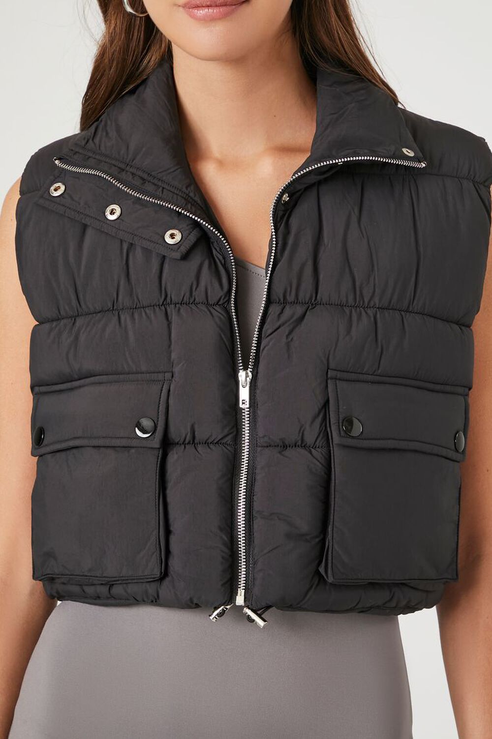 Forever 21 Women's Zip-Up Puffer Vest