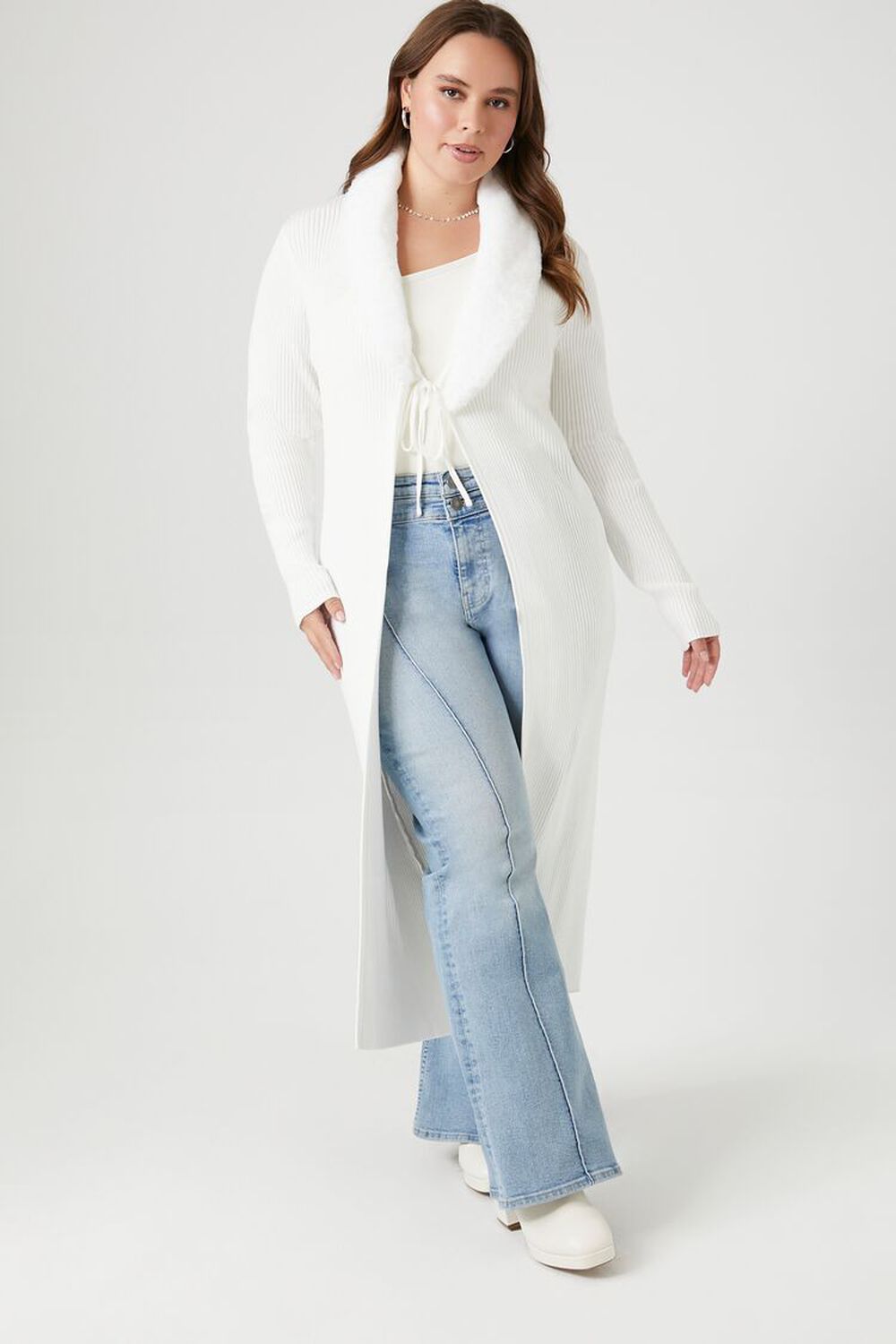 Addition Elle Plus Size Longline Cardigan Sweater Plus Size 1X Wine Color  New